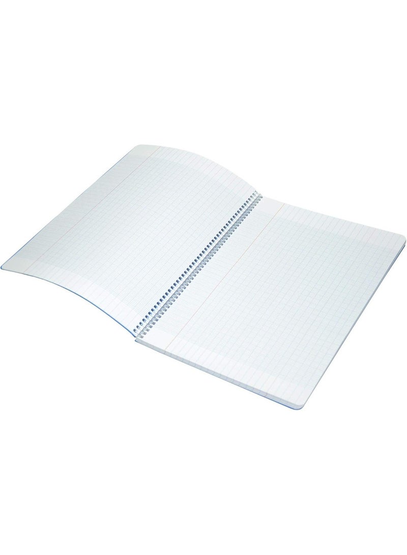 FIS Spiral PP Soft Cover Notebook, French Ruling, 100 Sheets, A4 Size, Blue Color - FSNBSA4FRPPBL - Image 3